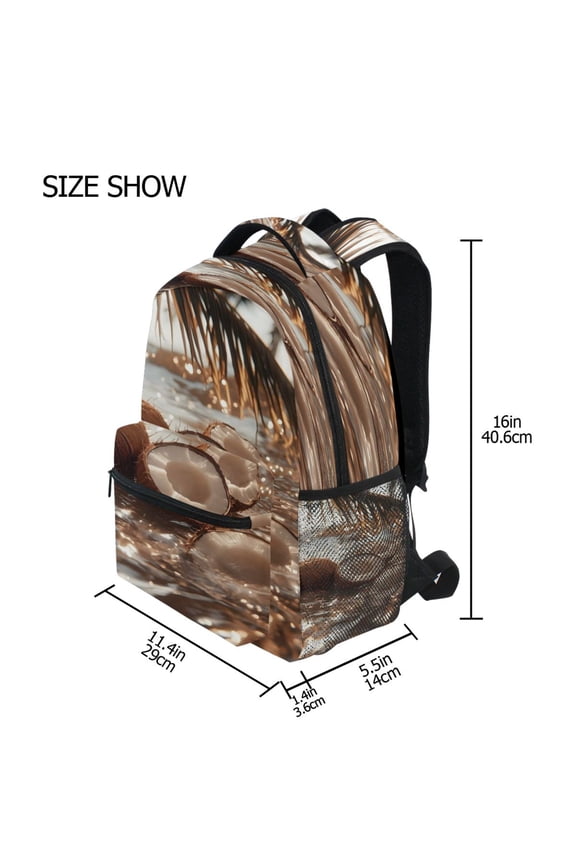 Backpack Schoolbag Coconut Beach Pattern 15L/18L 2-SIZE