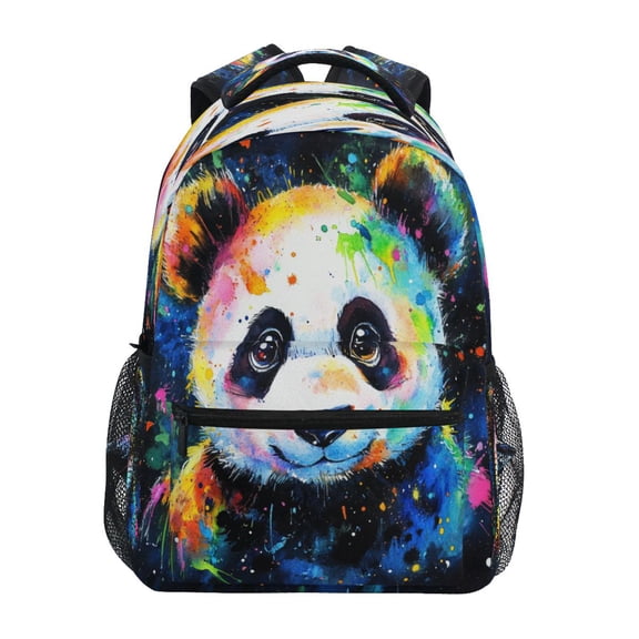 DIXRUYEE Backpack Schoolbag Colorful Panda Portrait Pattern 15L/18L 2-SIZE