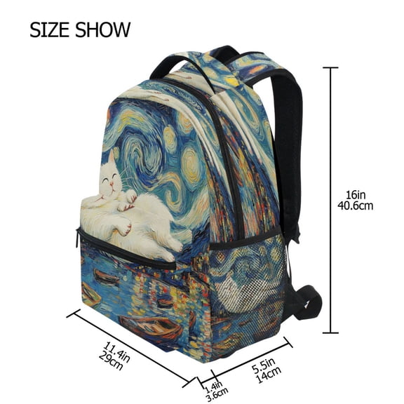 DIXRUYEE Backpack Schoolbag Cosmic Bliss Pattern 15L/18L 2-SIZE