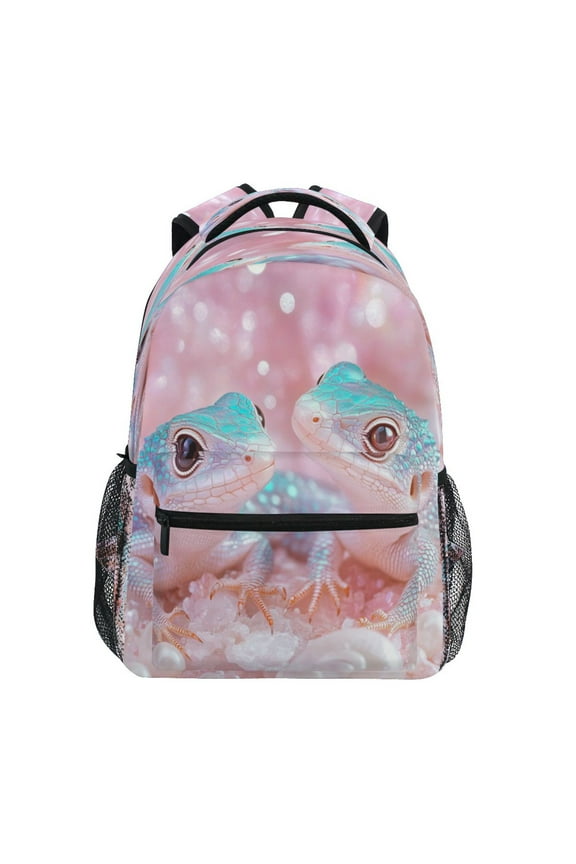Backpack Schoolbag Cute Geckoes Pattern 15L/18L 2-SIZE