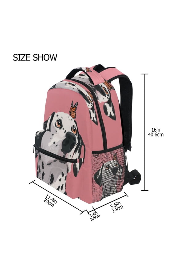 Backpack Schoolbag Dalmatian with Butterfly on Nose Pattern 15L/18L 2-SIZE