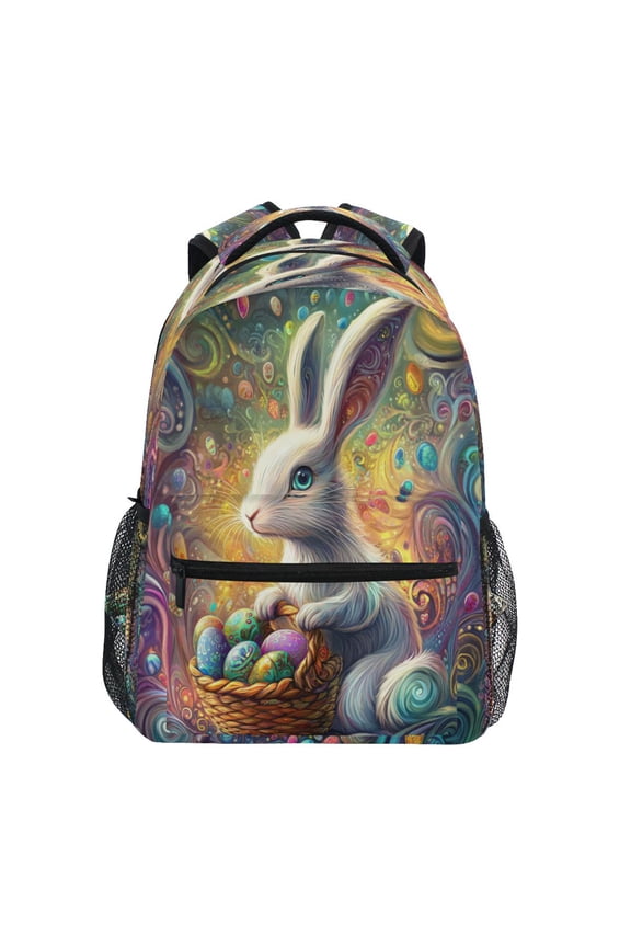 Backpack Schoolbag Enchanted Easter Bunny Pattern 15L/18L 2-SIZE