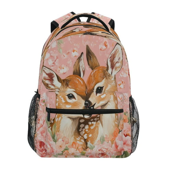 DIXRUYEE Backpack Schoolbag Fawn Romance Pattern 15L/18L 2-SIZE