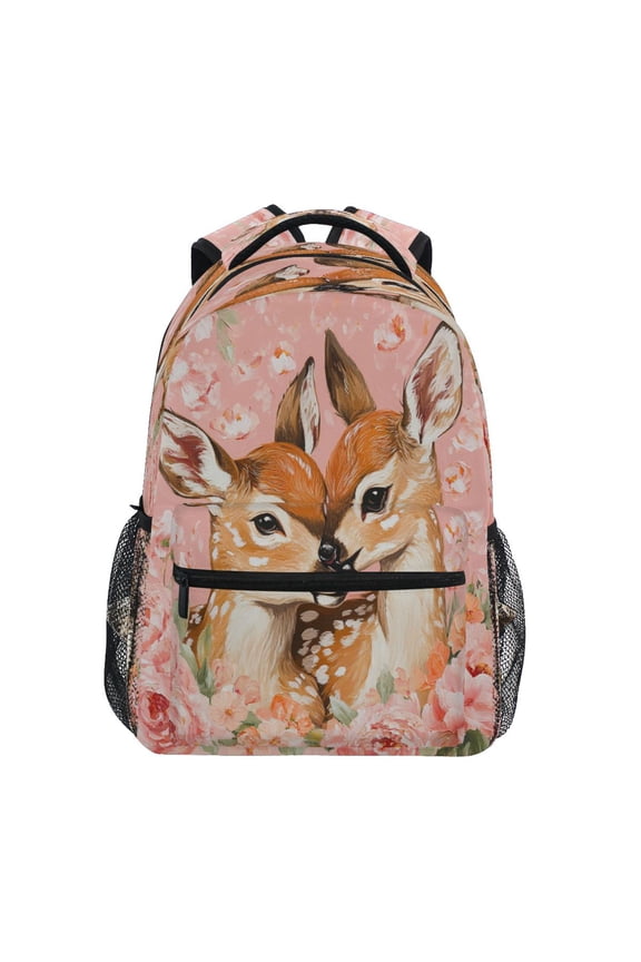 Backpack Schoolbag Fawn Romance Pattern 15L/18L 2-SIZE