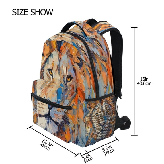 DIXRUYEE Backpack Schoolbag Fiery Majesty Pattern 15L/18L 2-SIZE