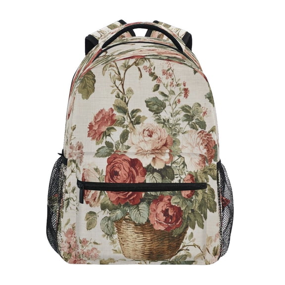 DIXRUYEE Backpack Schoolbag Floral Basket Delight Pattern 15L/18L 2-SIZE