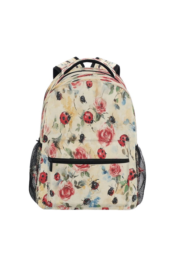 Backpack Schoolbag Floral Dance Pattern 15L/18L 2-SIZE