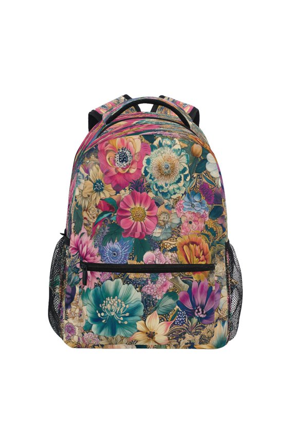 Backpack Schoolbag Floral Fantasy Pattern 15L/18L 2-SIZE