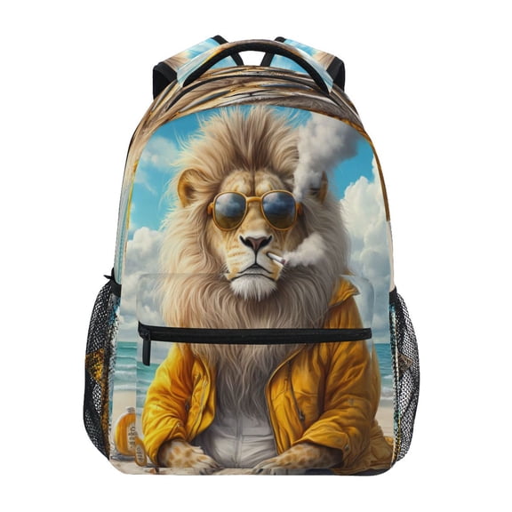 DIXRUYEE Backpack Schoolbag Lion’s Summer Escape Pattern 15L/18L 2-SIZE