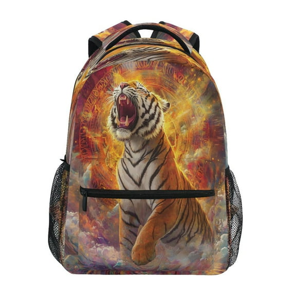 DIXRUYEE Backpack Schoolbag Powerful Tiger Roaring Pattern 15L/18L 2-SIZE