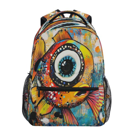 DIXRUYEE Backpack Schoolbag Eyed Wonder Pattern 15L/18L 2-SIZE