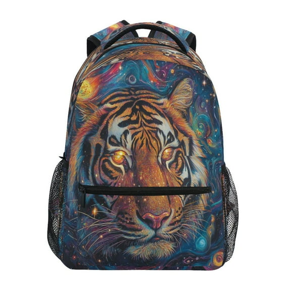 DIXRUYEE Backpack Schoolbag Cosmic Tigers Pattern 15L/18L 2-SIZE