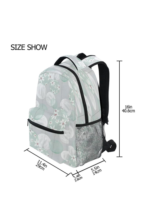 Backpack Schoolbag Flower Bubble Pattern 15L/18L 2-SIZE