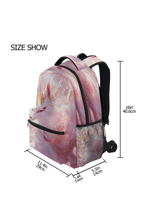 Backpack Schoolbag Fox with Glowing Eyes Pattern 15L/18L 2-SIZE