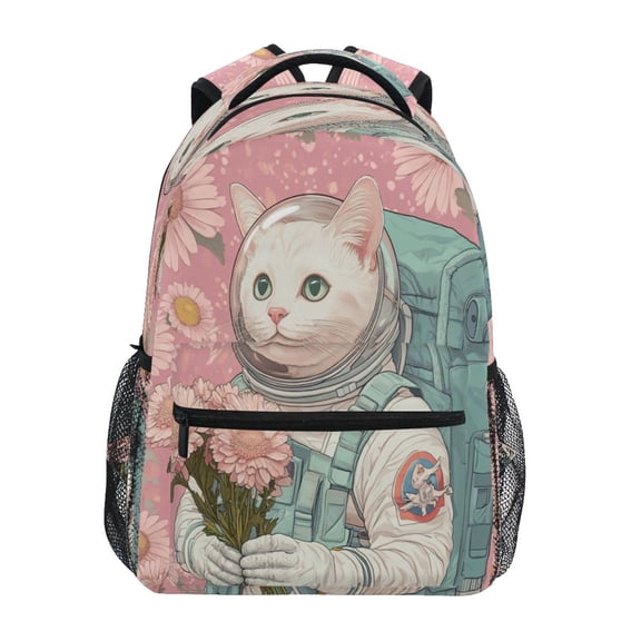 DIXRUYEE Backpack Schoolbag Galactic Flower Explorer Pattern 15L/18L 2-SIZE