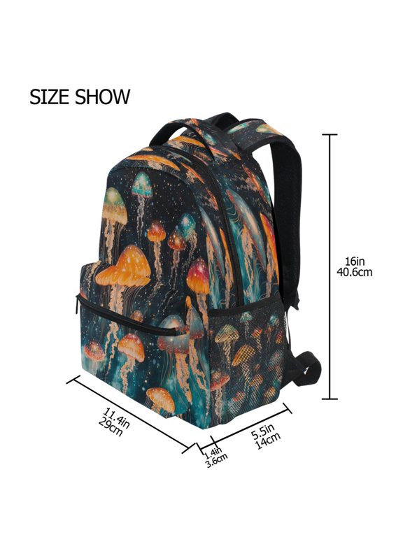 Backpack Schoolbag Galactic Jellyfish Ensemble Pattern 15L/18L 2-SIZE