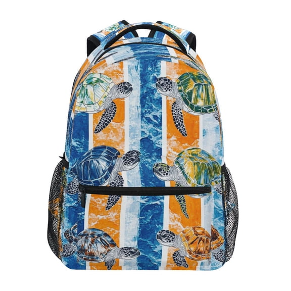 DIXRUYEE Backpack Schoolbag Turtle Escape Pattern 15L/18L 2-SIZE
