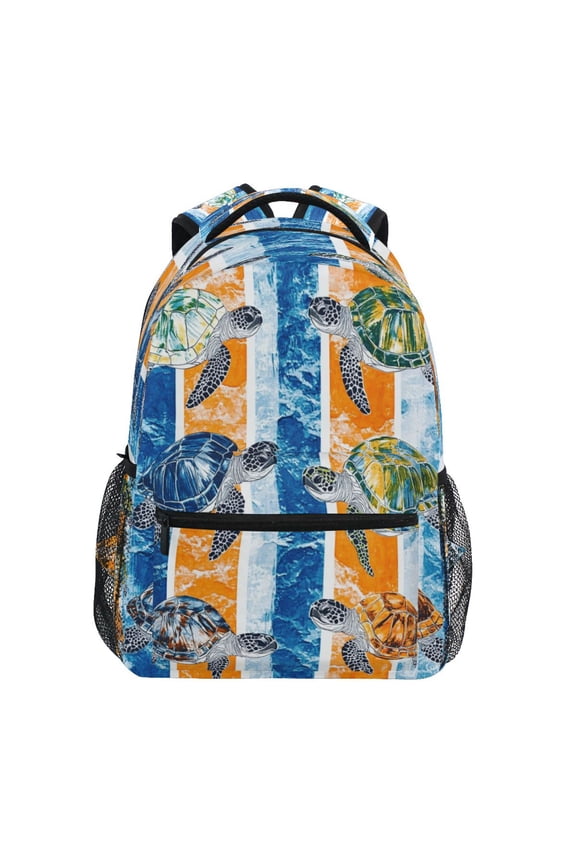 Backpack Schoolbag Turtle Escape Pattern 15L/18L 2-SIZE