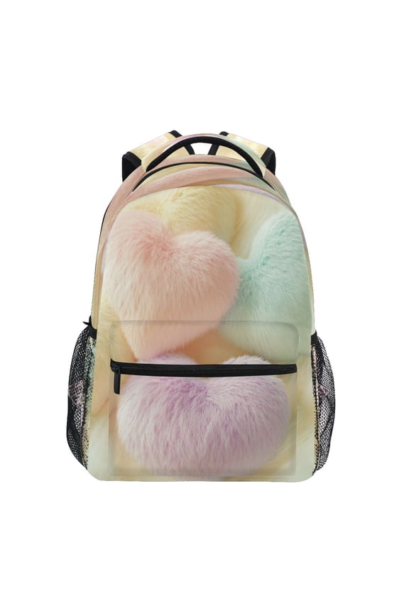 Backpack Schoolbag Heart Pillows Pattern 15L/18L 2-SIZE