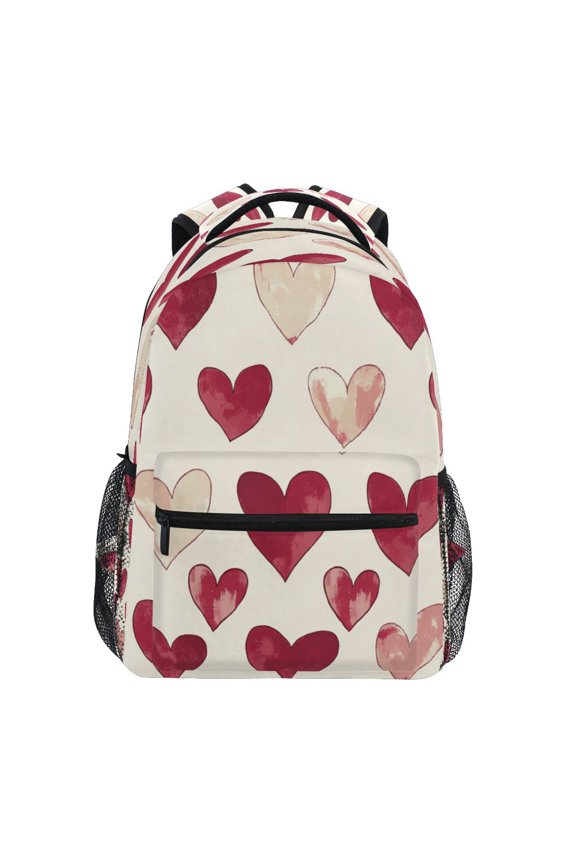 Backpack Schoolbag Heartfelt Patterns Of Love Pattern 15L/18L 2-SIZE