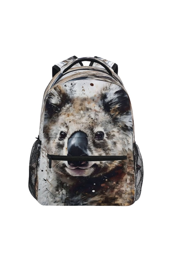 Backpack Schoolbag Impasto Rustic Koala Pattern 15L/18L 2-SIZE