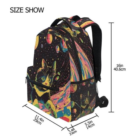 DIXRUYEE Backpack Schoolbag Interstellar Prowler Pattern 15L/18L 2-SIZE