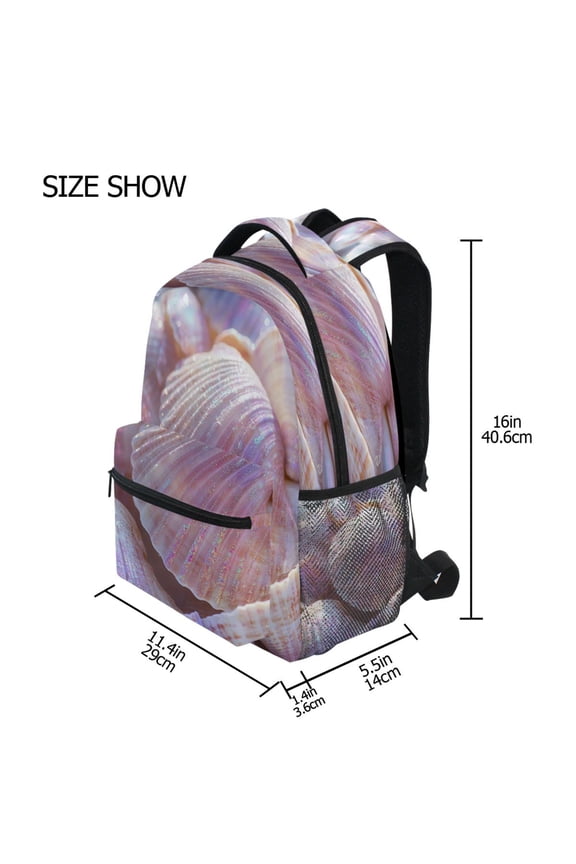 Backpack Schoolbag Iridescent Shell Collection Pattern 15L/18L 2-SIZE
