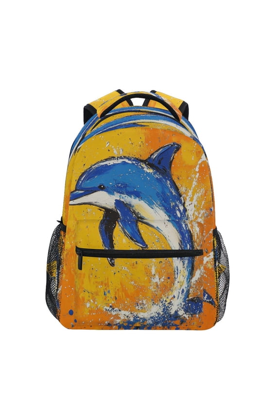 Backpack Schoolbag Dolphin Dance Pattern 15L/18L 2-SIZE