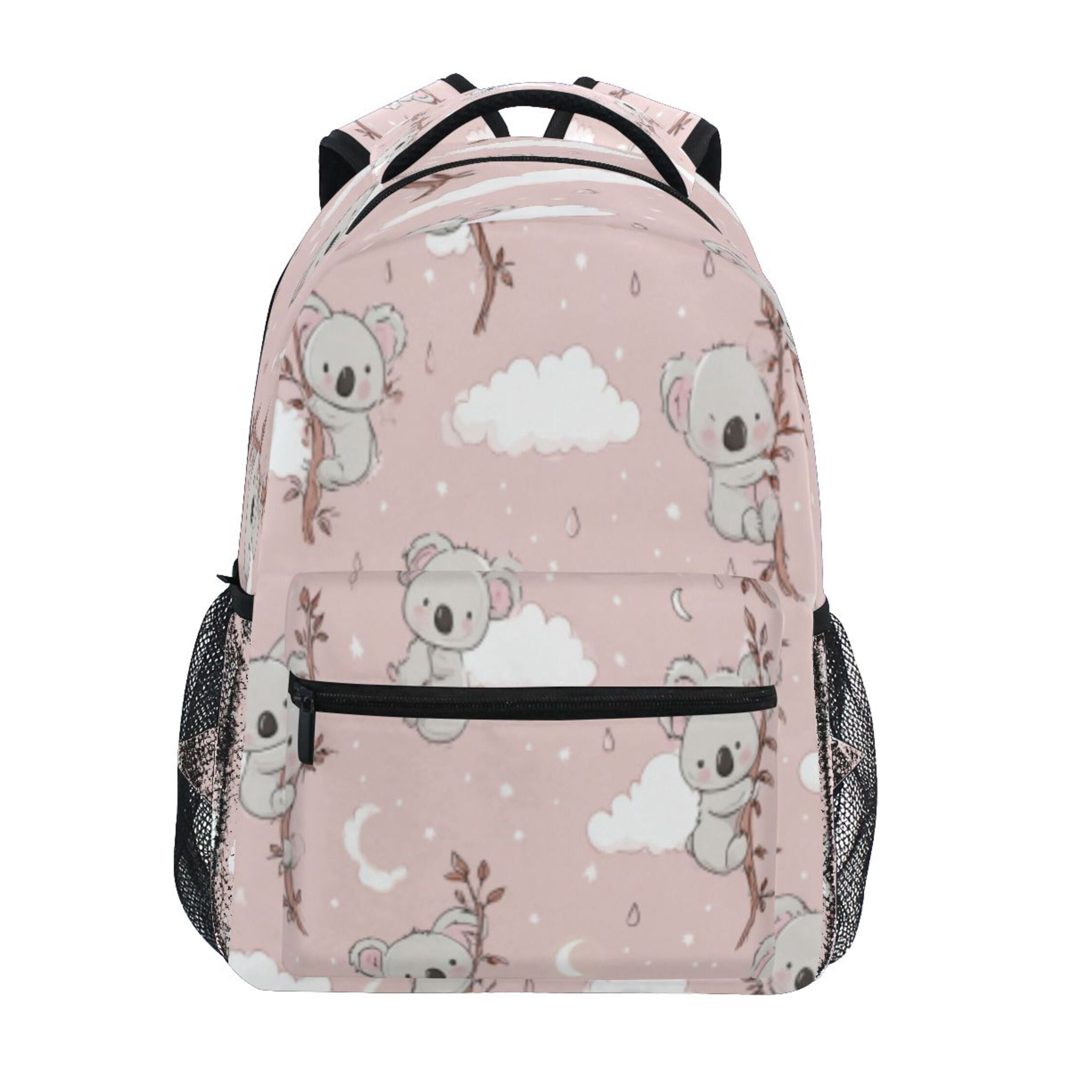 DIXRUYEE Backpack Schoolbag Koalas and Clouds Pink Pattern 15L/18L 2 ...