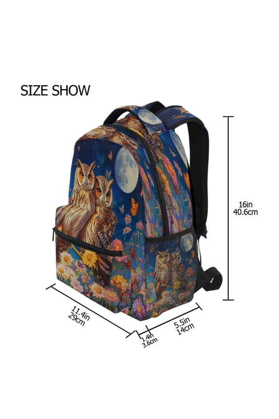 Backpack Schoolbag Lavender Buzz Pattern 15L/18L 2-SIZE