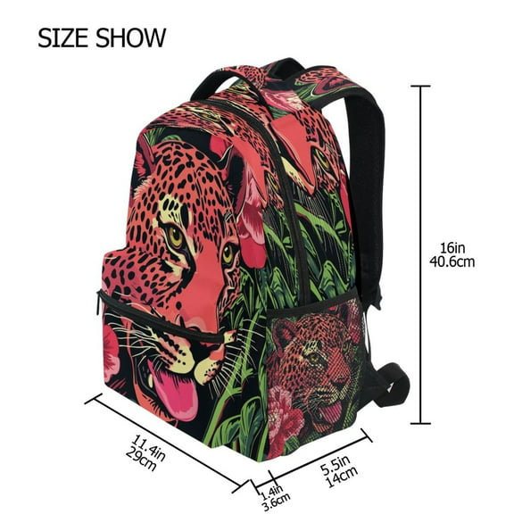 DIXRUYEE Backpack Schoolbag Leopard's Charm Pattern 15L/18L 2-SIZE