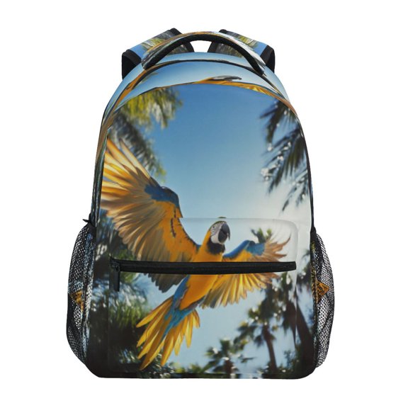 DIXRUYEE Backpack Schoolbag Majestic Parrot in The Sun Pattern 15L/18L 2-SIZE