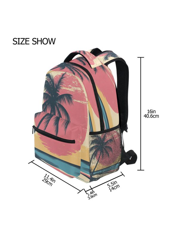 Backpack Schoolbag Palm Shadows Pattern 15L/18L 2-SIZE