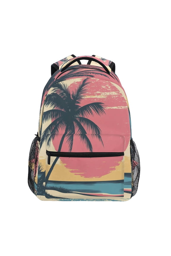Backpack Schoolbag Palm Shadows Pattern 15L/18L 2-SIZE