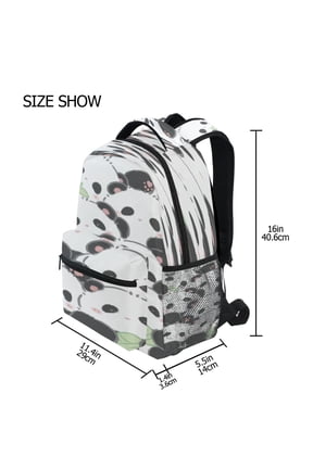 Backpack Schoolbag Panda Group Carnival Pattern 15L/18L 2-SIZE