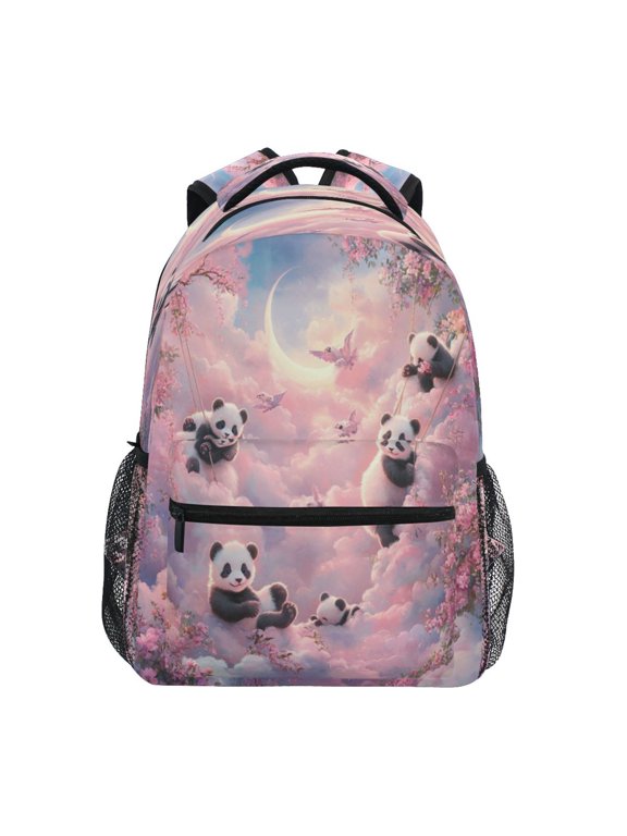 Backpack Schoolbag Panda Playground Pattern 15L/18L 2-SIZE