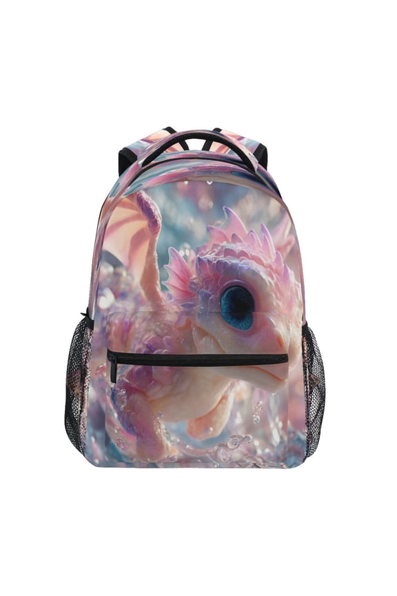 Backpack Schoolbag Pastel Bubble Dragon Pattern 15L/18L 2-SIZE
