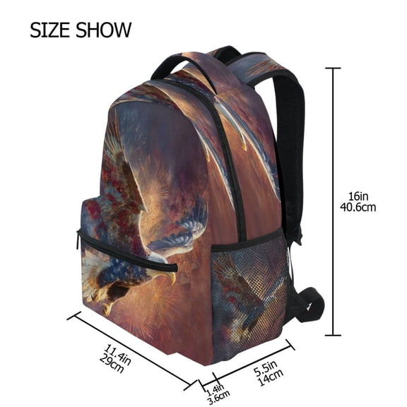 DIXRUYEE Backpack Schoolbag Patriot Eagles Pattern 15L/18L 2-SIZE