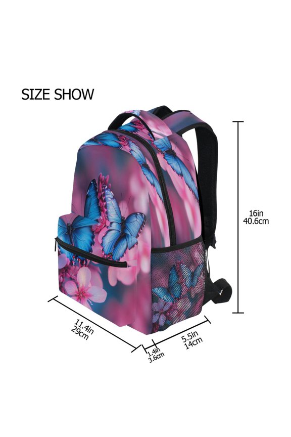 Backpack Schoolbag Petal Wings Pattern 15L/18L 2-SIZE