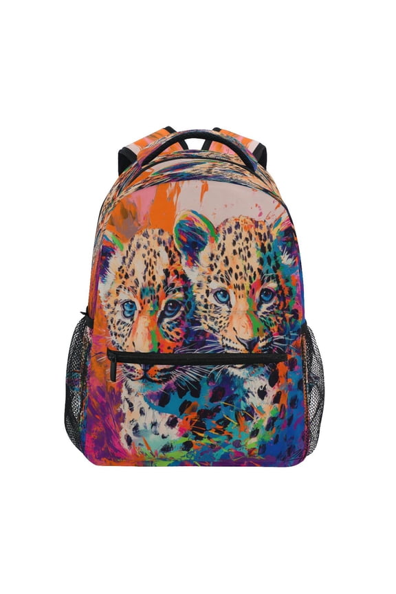Backpack Schoolbag Playful Lion Parade Pattern 15L/18L 2-SIZE