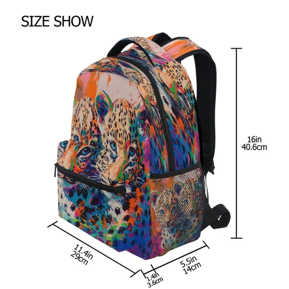 DIXRUYEE Backpack Schoolbag Playful Lion Parade Pattern 15L/18L 2-SIZE