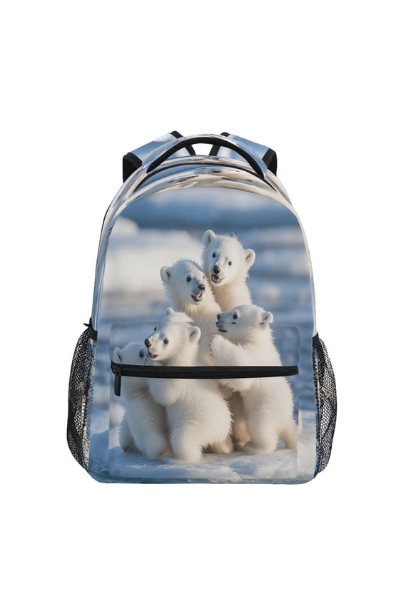 Backpack Schoolbag Playful Polar Pals Pattern 15L/18L 2-SIZE