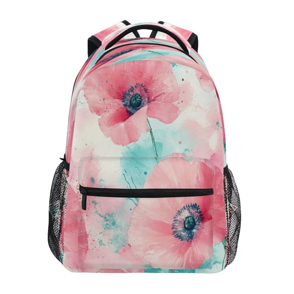 DIXRUYEE Backpack Schoolbag Poppy Splash Pattern 15L/18L 2-SIZE