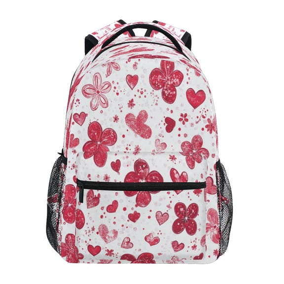 DIXRUYEE Backpack Schoolbag Poppy Symphony Pattern 15L/18L 2-SIZE