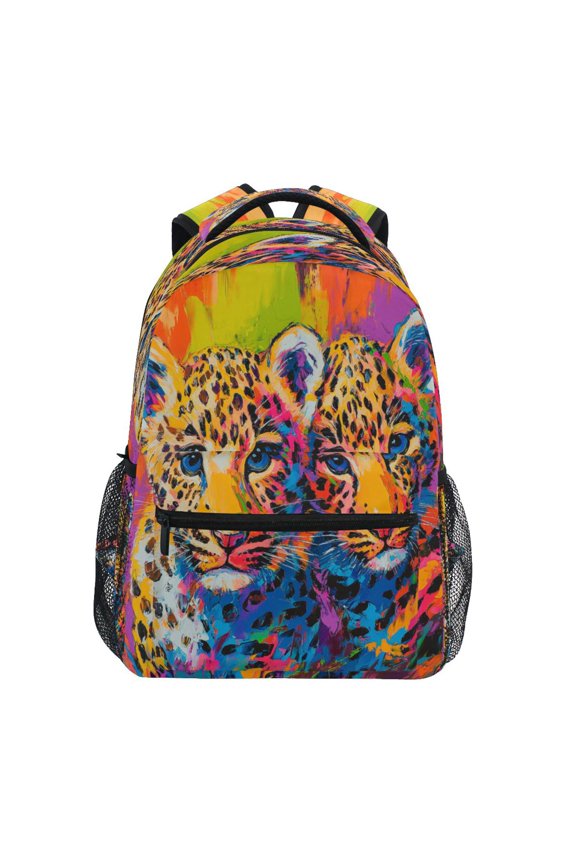 Backpack Schoolbag Radiant Leopard Twins Pattern 15L/18L 2-SIZE