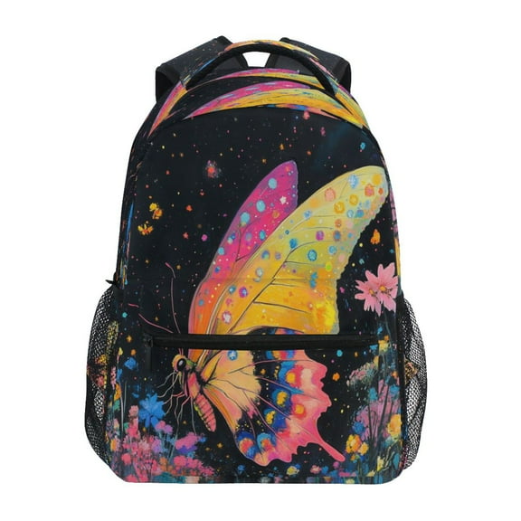 DIXRUYEE Backpack Schoolbag Rainbow Butterfly Dance Pattern 15L/18L 2-SIZE