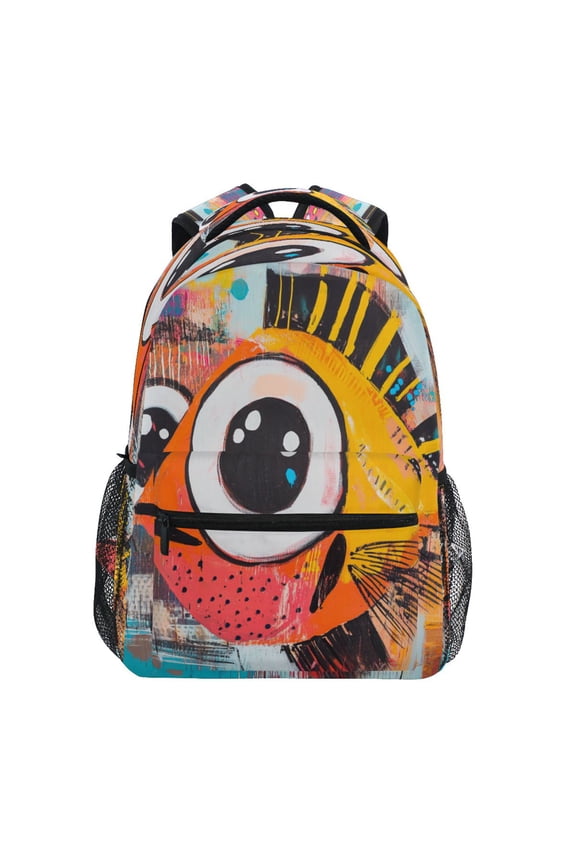 Backpack Schoolbag Cheerful Fin-tastic Pattern 15L/18L 2-SIZE