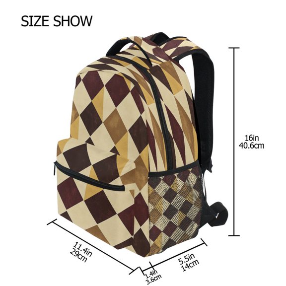 DIXRUYEE Backpack Schoolbag Rustic Harmony Pattern 15L/18L 2-SIZE