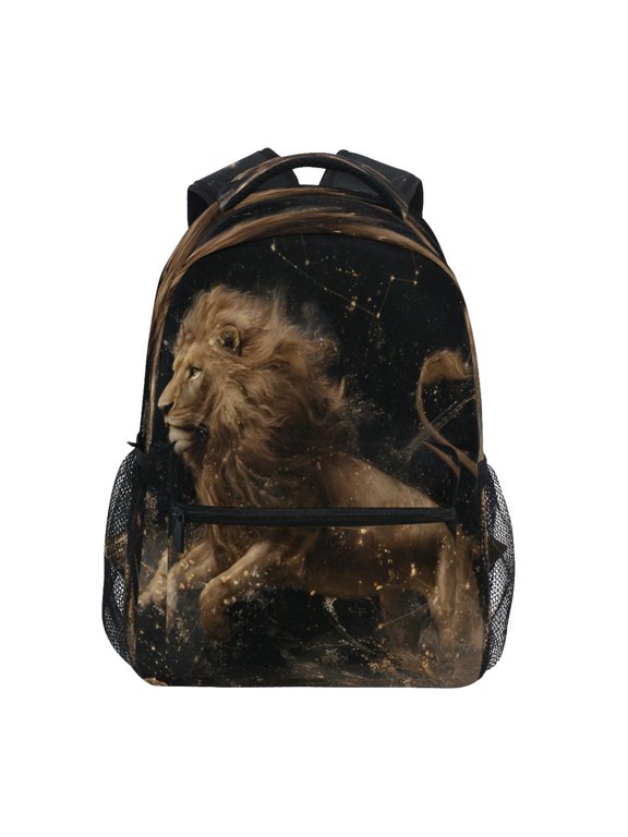 Backpack Schoolbag Shadow Lion Pattern 15L/18L 2-SIZE