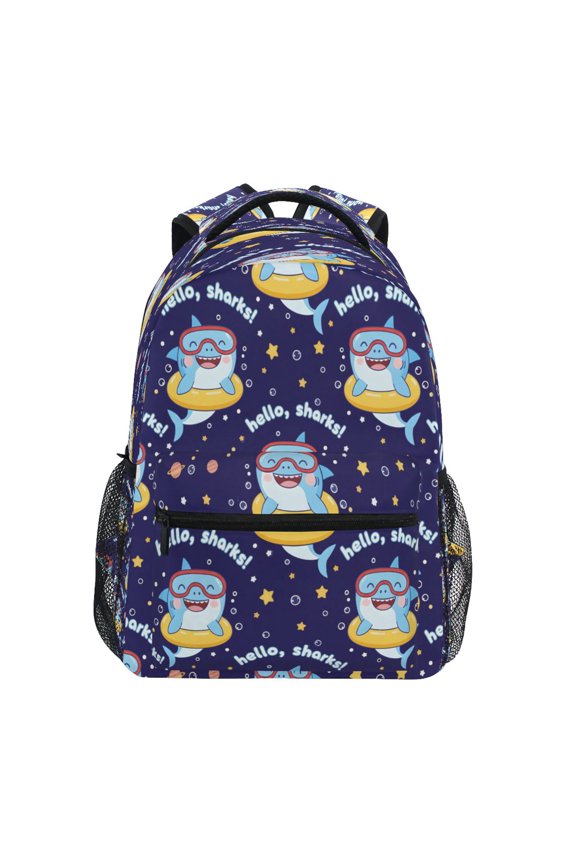 Backpack Schoolbag Sharks Pattern 15L/18L 2-SIZE